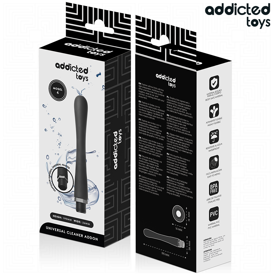 ADDICTED TOYS - NETTOYEUR ANAL AVEC ADAPTATEUR UNIVERSEL MODÈLE 4 ADDICTED TOYS