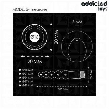 ADDICTED TOYS - NETTOYEUR ANAL AVEC ADAPTATEUR UNIVERSEL MODÈLE 5 ADDICTED TOYS