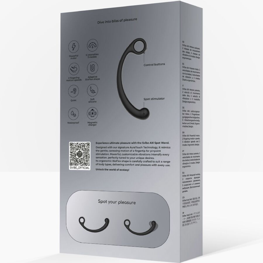 SNAIL VIBE - BAGUETTE DE MASSAGE VIBRANTE AXI NOIRE SNAIL VIBE