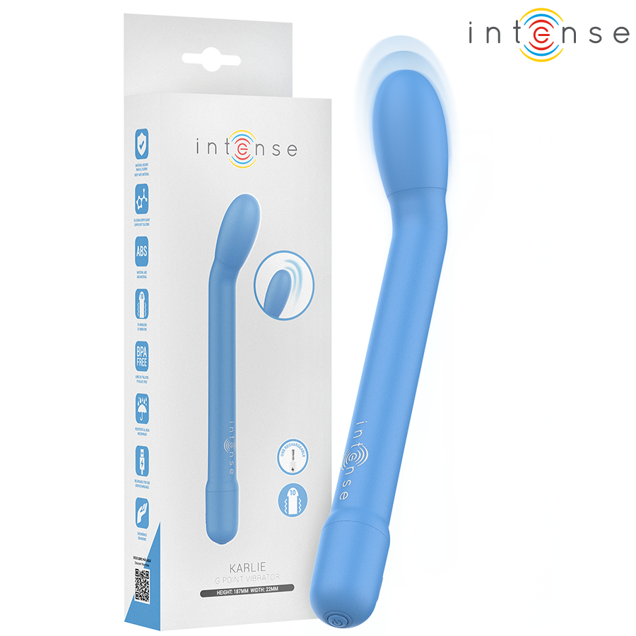 INTENSE - STIMULATEUR DE POINT G RECHARGEABLE KARLIE BLEU INTENSE HIGH TECH