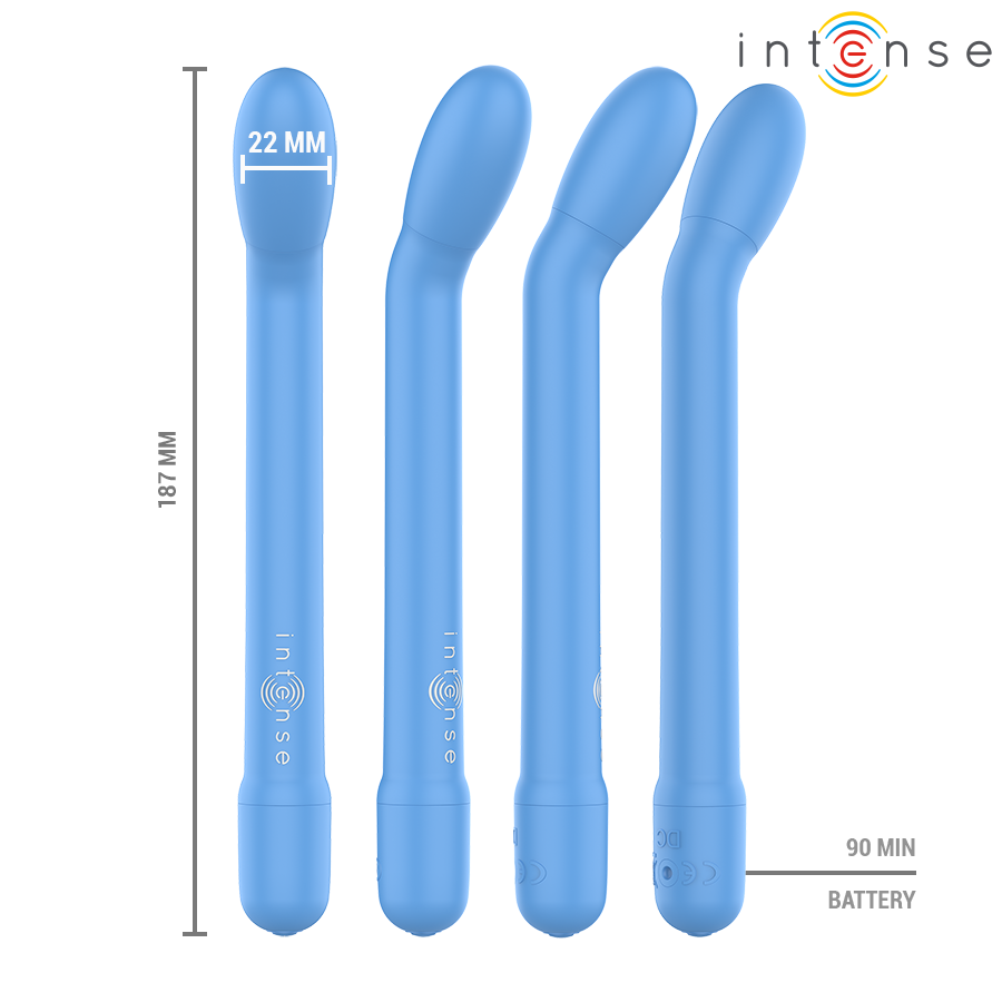 INTENSE - STIMULATEUR DE POINT G RECHARGEABLE KARLIE BLEU INTENSE HIGH TECH