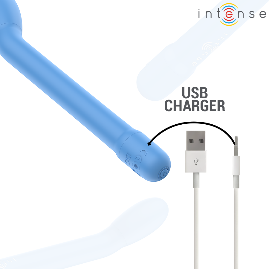 INTENSE - STIMULATEUR DE POINT G RECHARGEABLE KARLIE BLEU INTENSE HIGH TECH