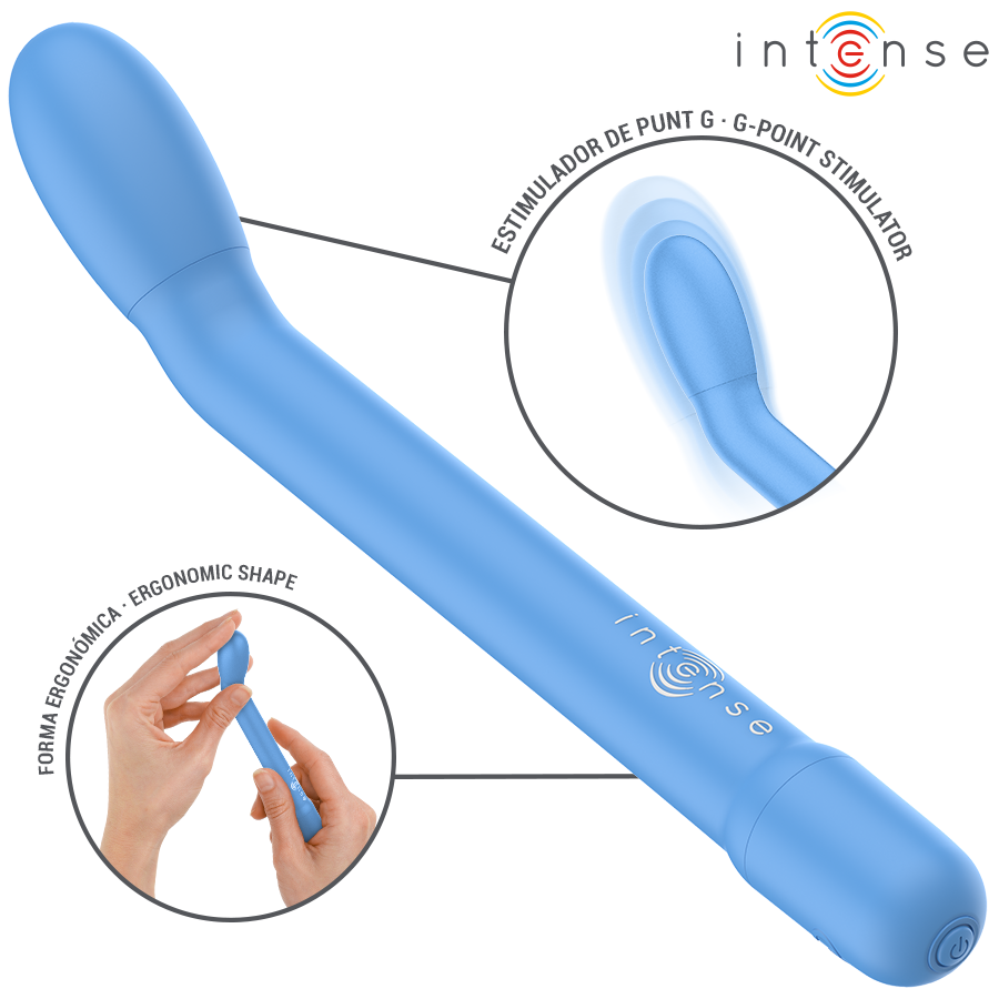 INTENSE - STIMULATEUR DE POINT G RECHARGEABLE KARLIE BLEU INTENSE HIGH TECH