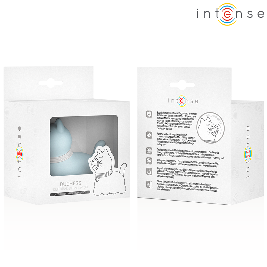 INTENSE - STIMULATEUR DUCHESSE AVEC LANGUE ROTATIVE 360º BLEU INTENSE FUN TOYS