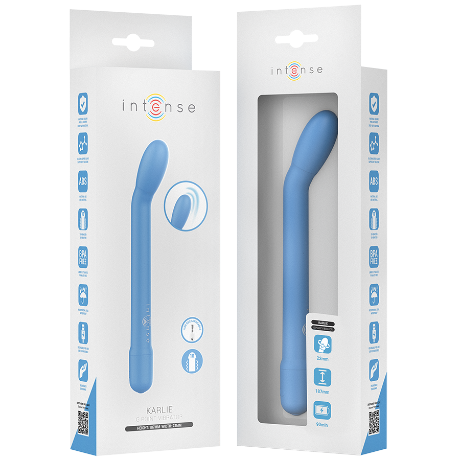 INTENSE - STIMULATEUR DE POINT G RECHARGEABLE KARLIE BLEU INTENSE HIGH TECH