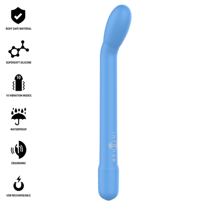INTENSE - STIMULATEUR DE POINT G RECHARGEABLE KARLIE BLEU INTENSE HIGH TECH