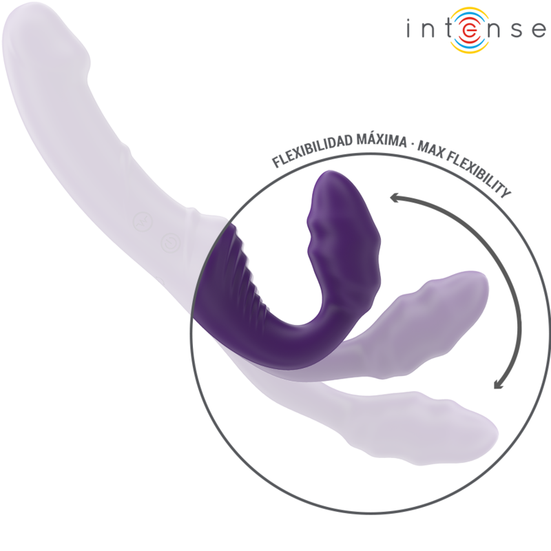 INTENSE - JILL DOUBLE VIBRATEUR 20 CM VIOLET TÉLÉCOMMANDE INTENSE FUN TOYS