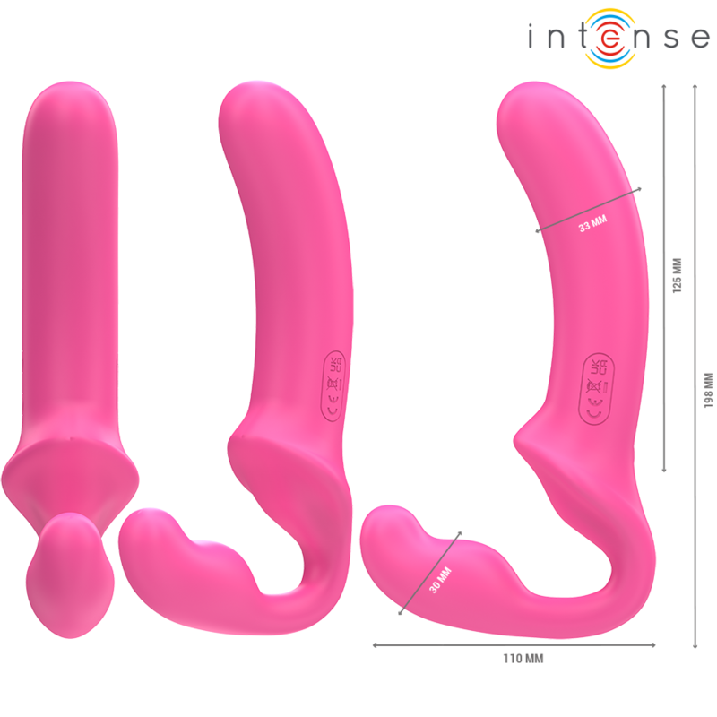 INTENSE - AMY DOUBLE VIBRATEUR 20 CM ROSE TÉLÉCOMMANDE INTENSE FUN TOYS