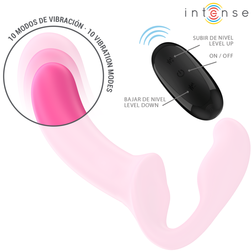 INTENSE - AMY DOUBLE VIBRATEUR 20 CM ROSE TÉLÉCOMMANDE INTENSE FUN TOYS