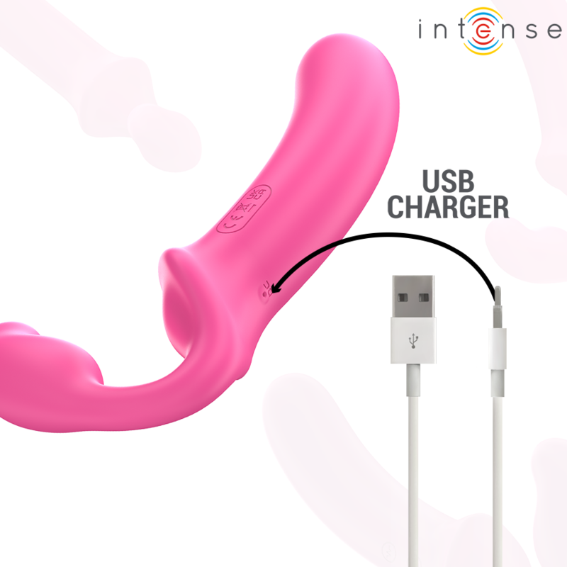 INTENSE - AMY DOUBLE VIBRATEUR 20 CM ROSE TÉLÉCOMMANDE INTENSE FUN TOYS