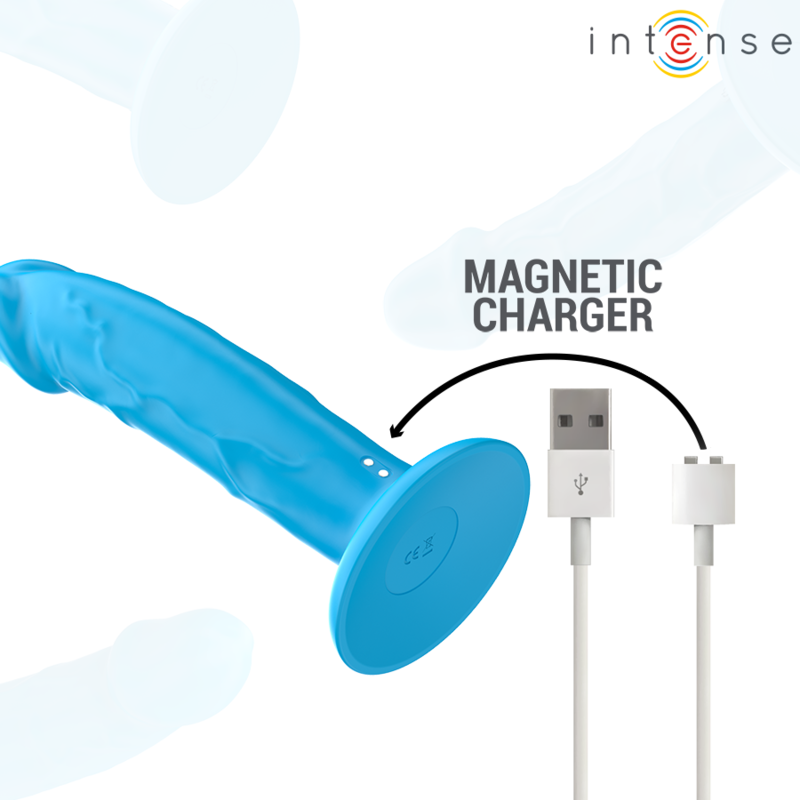 INTENSE - PHOEBE VIBRATEUR RÉALISTE 10 VIBRATIONS TÉLÉCOMMANDE BLEU INTENSE FUN TOYS