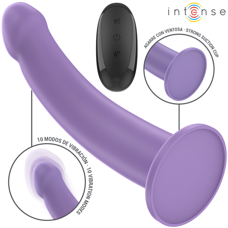 INTENSE - EDDIE VIBRATEUR 17,5 CM 10 VIBRATIONS VIOLET TÉLÉCOMMANDE INTENSE FUN TOYS