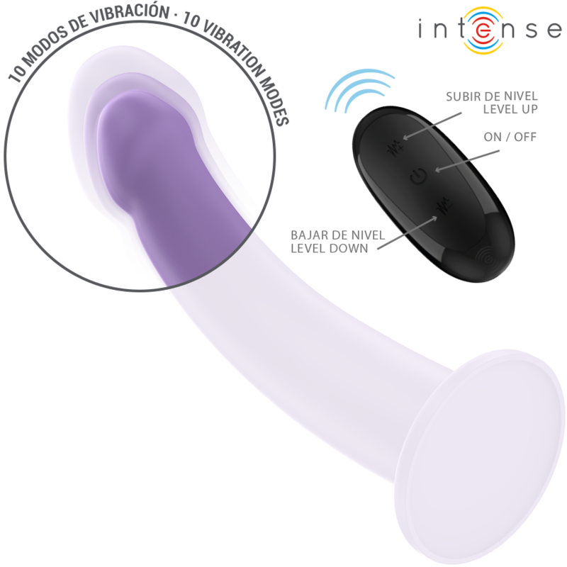 INTENSE - EDDIE VIBRATEUR 17,5 CM 10 VIBRATIONS VIOLET TÉLÉCOMMANDE INTENSE FUN TOYS