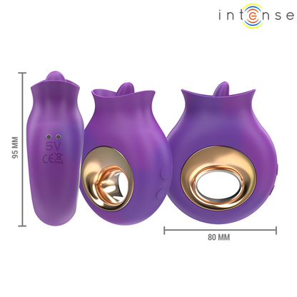 INTENSE - TULI STIMULATEUR CLITORIS 9 VIBRATIONS & 9 OSCILLATIONS VIOLET INTENSE FUN TOYS