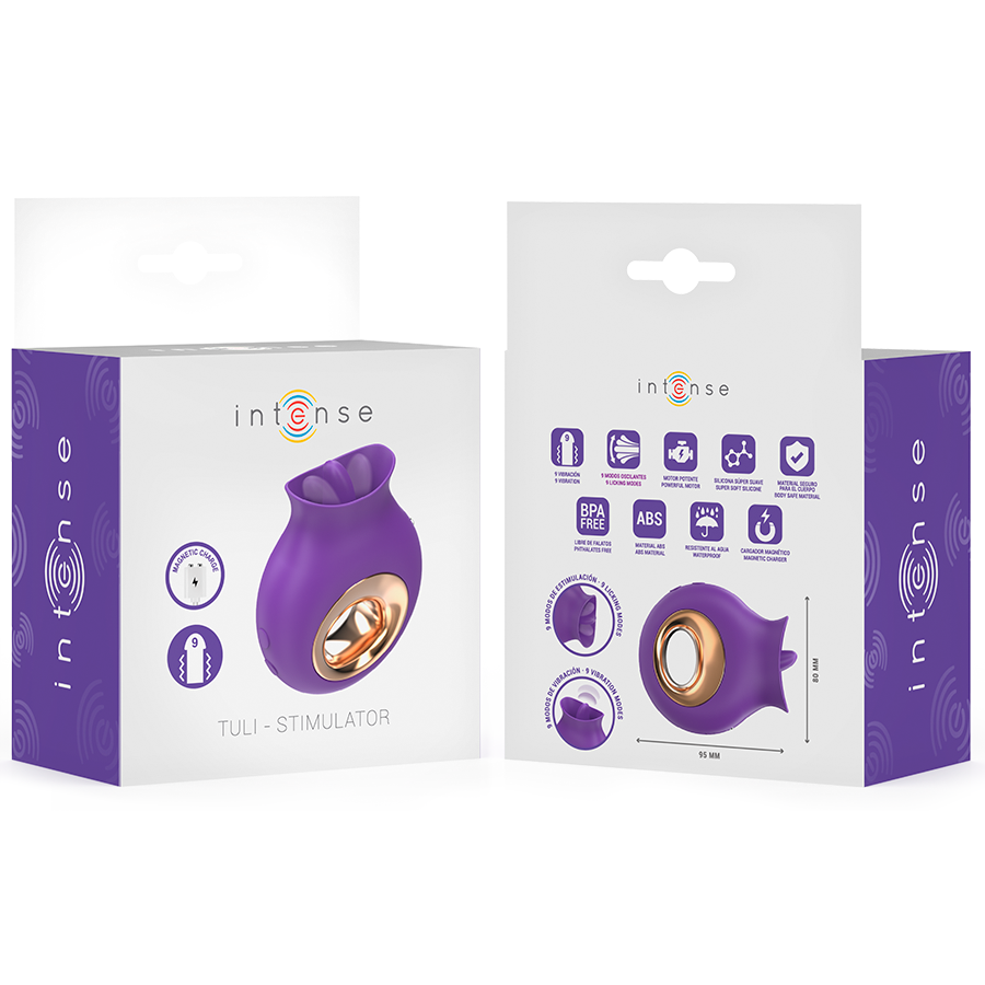INTENSE - TULI STIMULATEUR CLITORIS 9 VIBRATIONS & 9 OSCILLATIONS VIOLET INTENSE FUN TOYS