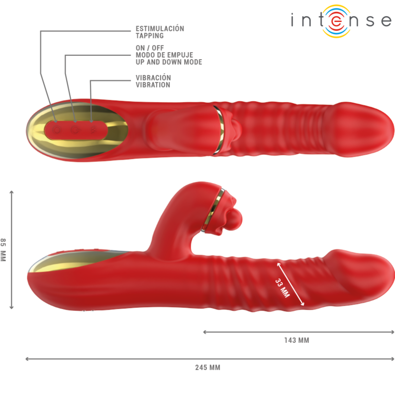 INTENSE - THALIA VIBRATION & POUSSÉE & TAPPING ROUGE INTENSE FUN TOYS