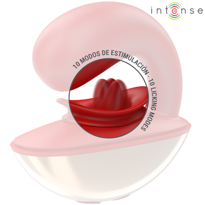 INTENSE - VIBRATEUR & STIMULATEUR MARIAH EN FORME DE U 10 VIBRATIONS ROUGE INTENSE FUN TOYS