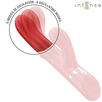 INTENSE - LELE VIBRATEUR MULTIFONCTION ROTATIF & OSCILLANT & STIMULANT ROUGE INTENSE FUN TOYS