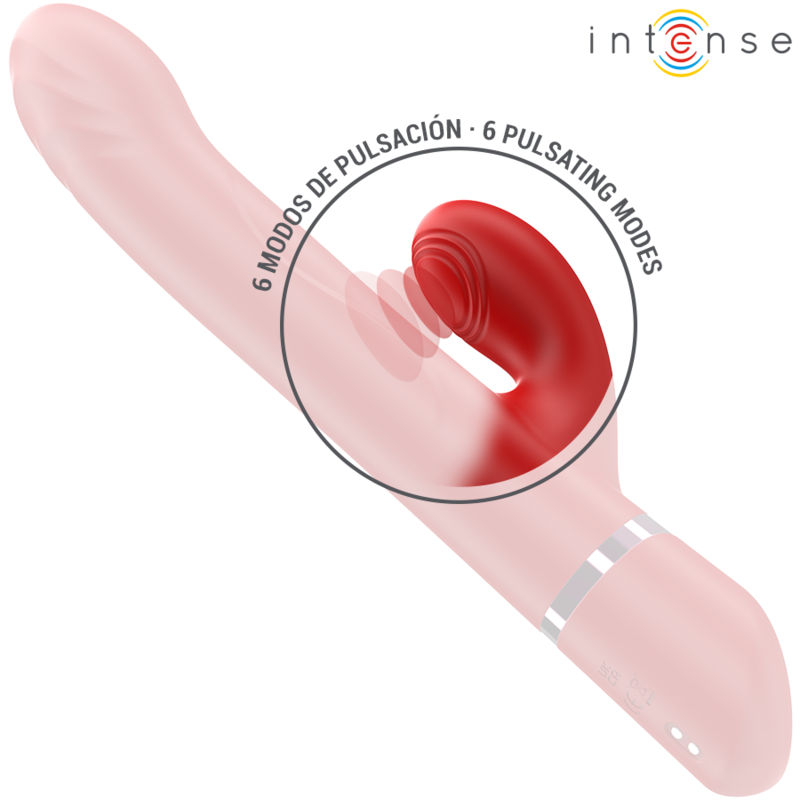 INTENSE - LELE VIBRATEUR MULTIFONCTION ROTATIF & OSCILLANT & STIMULANT ROUGE INTENSE FUN TOYS