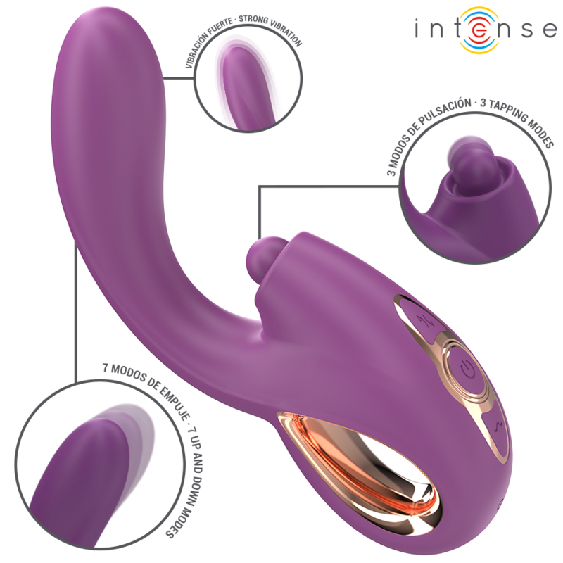 INTENSE - LALI VIBRATEUR MULTIFONCTION POINT G TAPPING & THRUST & VIBRATION VIOLET INTENSE FUN TOYS
