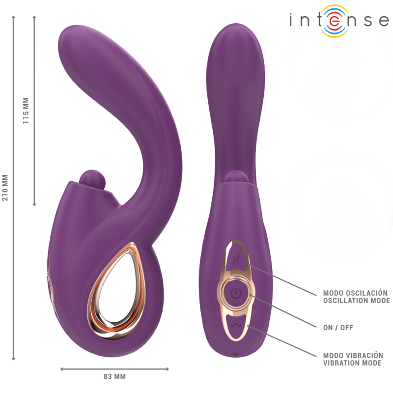 INTENSE - LALI VIBRATEUR MULTIFONCTION POINT G TAPPING & THRUST & VIBRATION VIOLET INTENSE FUN TOYS