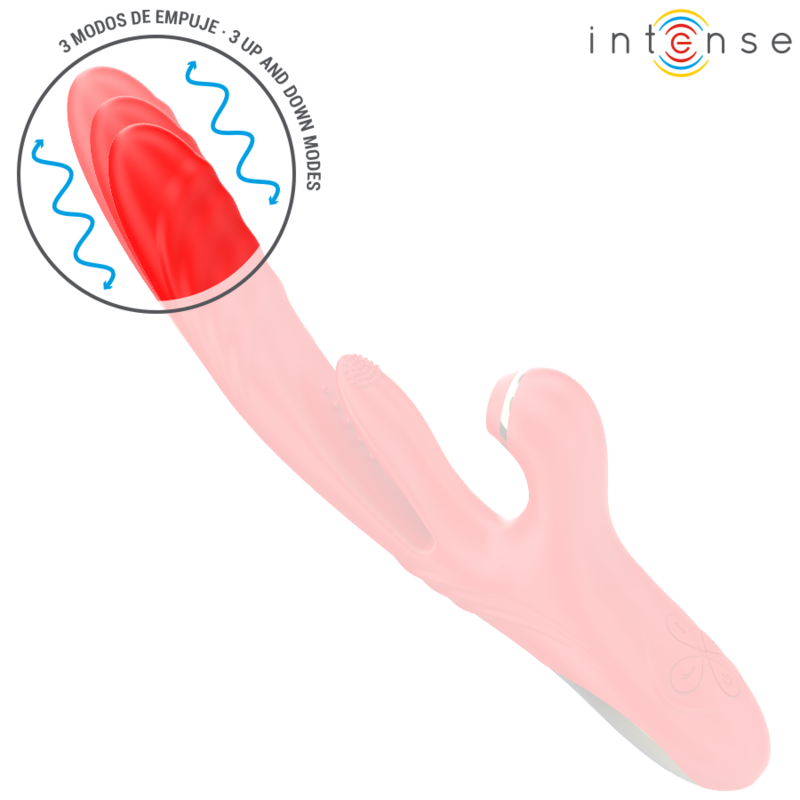 INTENSE - KAROL VIBRATEUR MULTIFONCTION POUSSÉE & STIMULATION & ONDES STIMULANTES ROUGE INTENSE FUN TOYS
