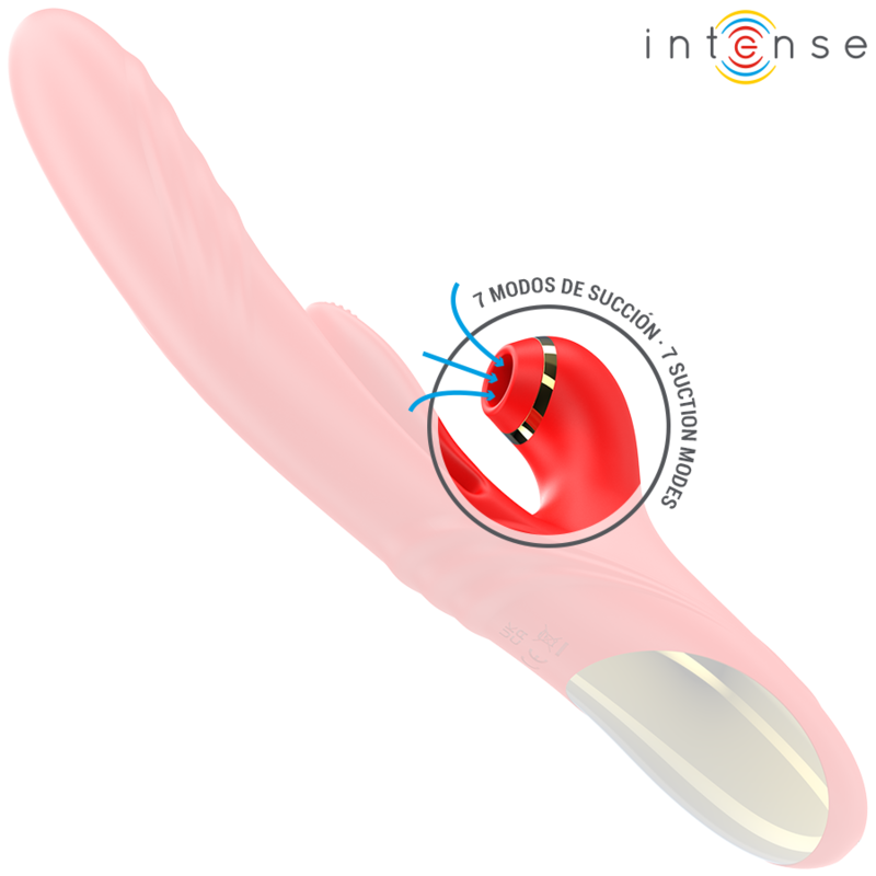 INTENSE - KAROL VIBRATEUR MULTIFONCTION POUSSÉE & STIMULATION & ONDES STIMULANTES ROUGE INTENSE FUN TOYS