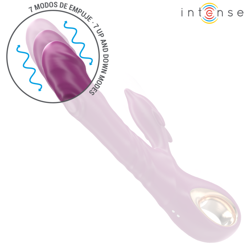 INTENSE - HALLE VIBRATEUR MULTIFONCTION AVEC LANGUE STIMULANTE DAUPHIN VIOLET INTENSE FUN TOYS