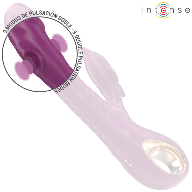 INTENSE - HALLE VIBRATEUR MULTIFONCTION AVEC LANGUE STIMULANTE DAUPHIN VIOLET INTENSE FUN TOYS