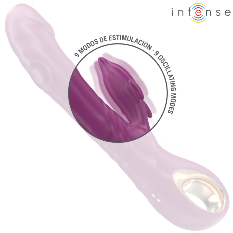 INTENSE - HALLE VIBRATEUR MULTIFONCTION AVEC LANGUE STIMULANTE DAUPHIN VIOLET INTENSE FUN TOYS