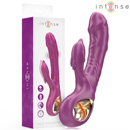 INTENSE - HALLE VIBRATEUR MULTIFONCTION AVEC LANGUE STIMULANTE DAUPHIN VIOLET INTENSE FUN TOYS