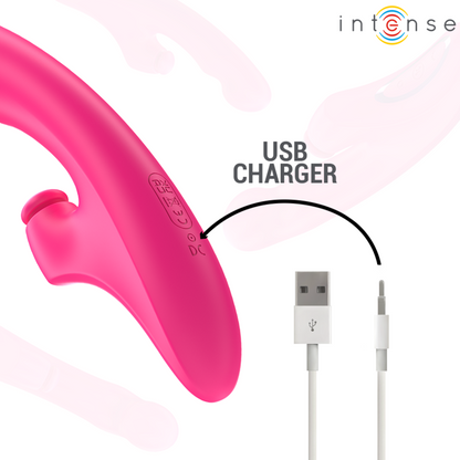 INTENSE - EMI VIBRATEUR 13,5 CM MULTIFONCTION 3 EN 1 10 VIBRATIONS ROSE INTENSE FUN TOYS