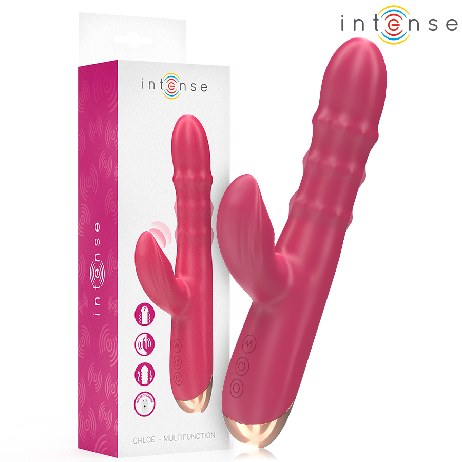 INTENSE - CHLOE VIBRATEUR MULTIFONCTION 3 EN 1 ROUGE INTENSE FUN TOYS
