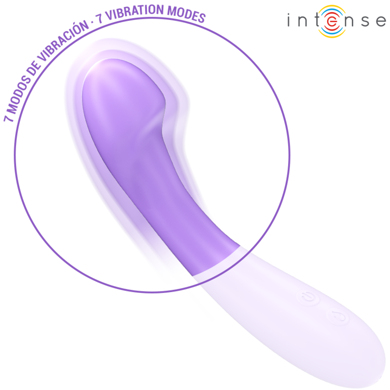 INTENSE - BECKY VIBRATEUR 19 CM CHAUFFANT 7 VIBRATIONS VIOLET INTENSE FUN TOYS