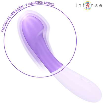 INTENSE - BECKY VIBRATEUR 19 CM CHAUFFANT 7 VIBRATIONS VIOLET INTENSE FUN TOYS