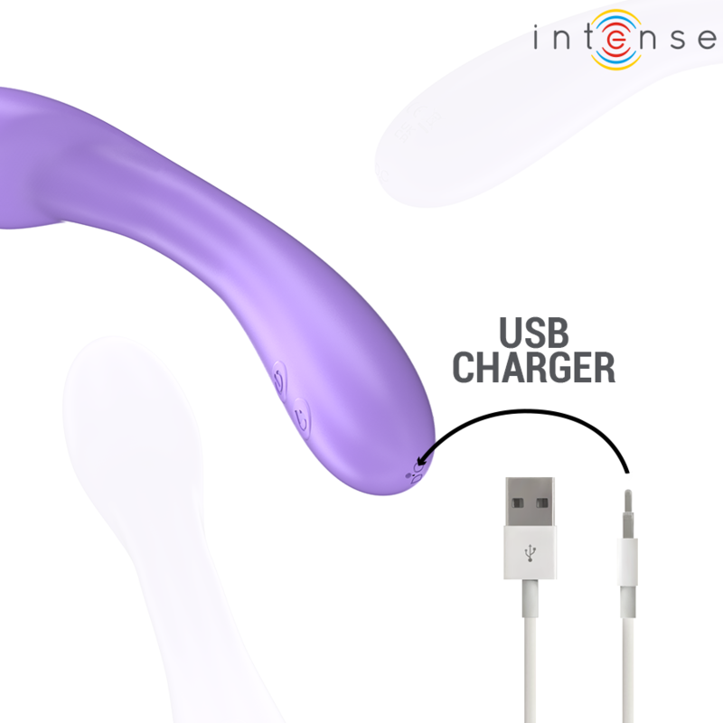 INTENSE - BECKY VIBRATEUR 19 CM CHAUFFANT 7 VIBRATIONS VIOLET INTENSE FUN TOYS
