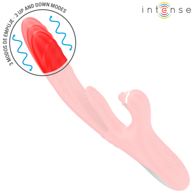 INTENSE - ROSALIA VIBRATEUR MULTIFONCTION 3 EN 1 ROUGE INTENSE FUN TOYS