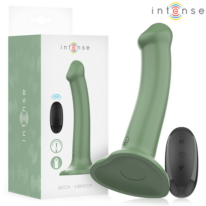 INTENSE - BECCA VIBRATEUR AVEC VENTOUSE 10 VIBRATIONS TÉLÉCOMMANDE VERTE INTENSE FUN TOYS