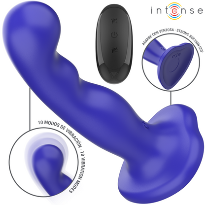 INTENSE - SHORTY VIBRATEUR AVEC VENTOUSE TÉLÉCOMMANDE BLEUE INTENSE FUN TOYS