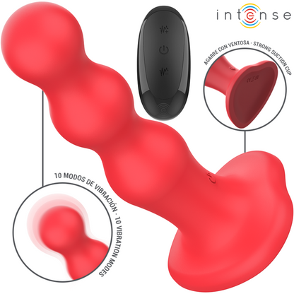 INTENSE - CODY VIBRATEUR AVEC VENTOUSE TÉLÉCOMMANDE ROUGE INTENSE FUN TOYS