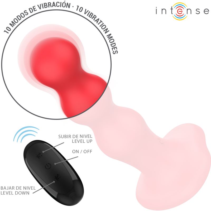 INTENSE - CODY VIBRATEUR AVEC VENTOUSE TÉLÉCOMMANDE ROUGE INTENSE FUN TOYS