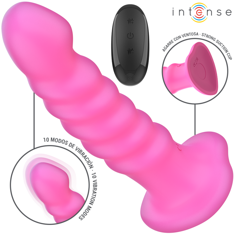 INTENSE - CINDY VIBRATEUR TAILLE L DESIGN SPIRALE 10 VIBRATIONS ROSE TÉLÉCOMMANDE INTENSE FUN TOYS
