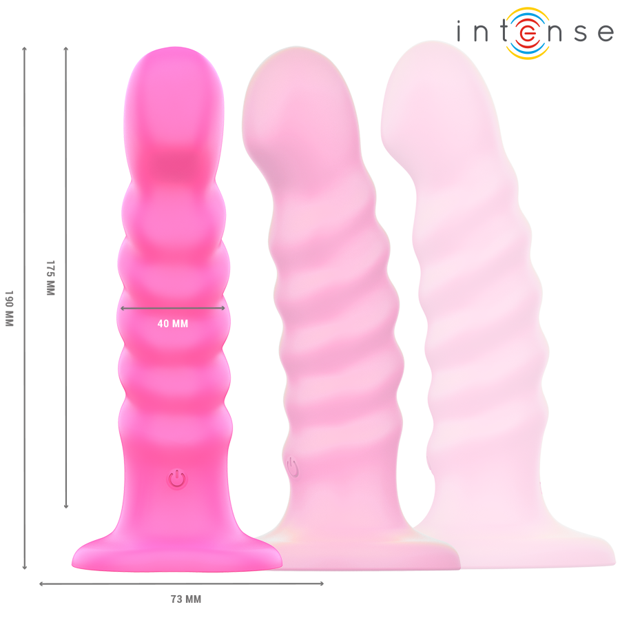 INTENSE - CINDY VIBRATEUR TAILLE L DESIGN SPIRALE 10 VIBRATIONS ROSE TÉLÉCOMMANDE INTENSE FUN TOYS