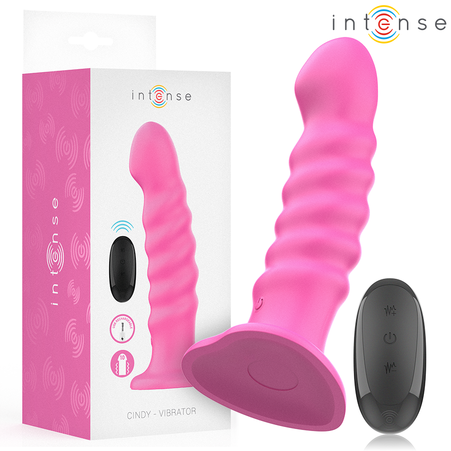 INTENSE - CINDY VIBRATEUR TAILLE L DESIGN SPIRALE 10 VIBRATIONS ROSE TÉLÉCOMMANDE INTENSE FUN TOYS