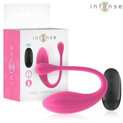 INTENSE - JANICE U VIBRATEUR DOUBLE STIMULATION 10 VIBRATIONS ROSE TÉLÉCOMMANDE INTENSE COUPLES TOYS