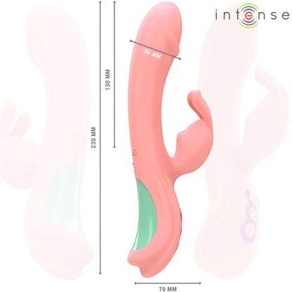 INTENSE - RACHEL VIBRATEUR RABBIT 5 VIBRATIONS ROSE INTENSE FUN TOYS