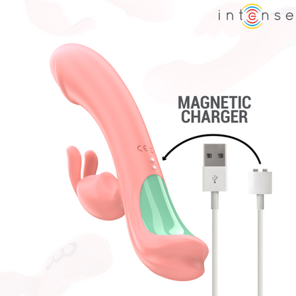 INTENSE - RACHEL VIBRATEUR RABBIT 5 VIBRATIONS ROSE INTENSE FUN TOYS
