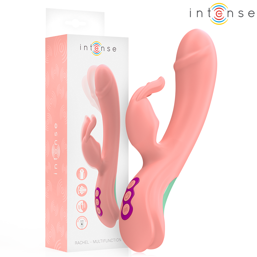 INTENSE - RACHEL VIBRATEUR RABBIT 5 VIBRATIONS ROSE INTENSE FUN TOYS