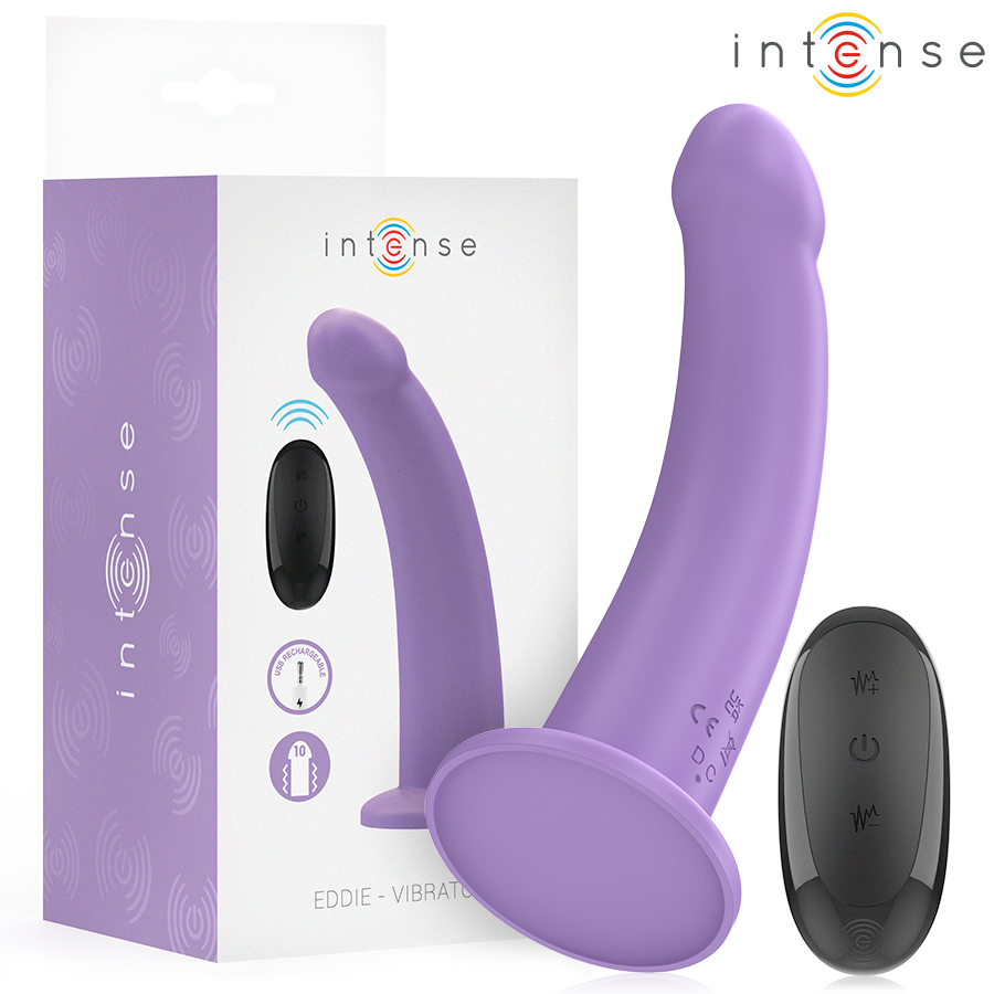 INTENSE - EDDIE VIBRATEUR 17,5 CM 10 VIBRATIONS VIOLET TÉLÉCOMMANDE INTENSE FUN TOYS