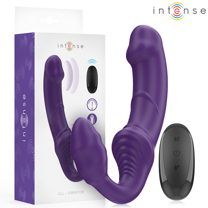 INTENSE - JILL DOUBLE VIBRATEUR 20 CM VIOLET TÉLÉCOMMANDE INTENSE FUN TOYS